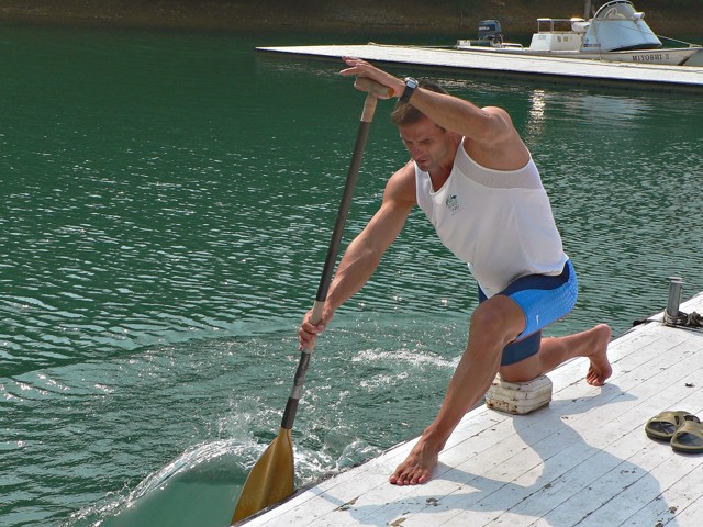 Martin Marinov training on the water
